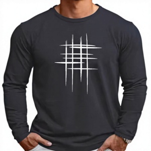 เสื้อยืดแขนยาวผู้ชาย คอตตอนพรีเมียม คอกลม สวมใส่สบาย ผ้าเนื้อนุ่ม ทรงปกติ ใส่ได้ทุกวัน - Product Image 1