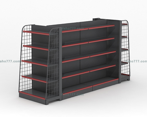 Hot bán Trọng lượng nhẹ bằng Gỗ Kim Loại <span class=keywords><strong>Rack</strong></span> hiển thị cho cửa hàng tạp hóa và siêu thị treo tường kệ - Product Image 1