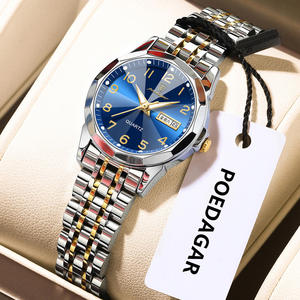 Poedagar 3078 Wholesale Stainless Steel Women Wrist Watch Luminous Waterproof <b>Calendar</b> Ladies Quartz Watches - Product Image 1