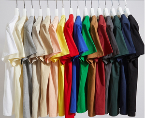 Chemises pour hommes personnalisées en gros, brodées et imprimées en DTG, 180 g/m², coton pur, col rond, couleur unie, <span class=keywords><strong>t</strong></span>-<span class=keywords><strong>shirt</strong></span> surdimensionné - Product Image 1