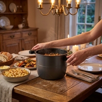 Cuisinière électrique multifonctionnelle 8-en-1 en acier inoxydable 6L avec affichage numérique LED et contrôle à une touche antiadhésif
