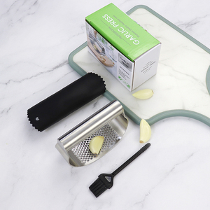 Alat penghancur bawang putih Manual, Set pengupas bawang putih tekan bawang putih Manual profesional 3 buah - Product Image 2