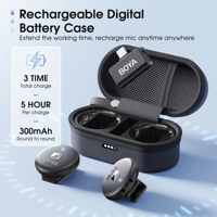 Microphone Lavalier sans Fil BOYA Mini 2.4G Omnidirectionnel en Plastique pour iPhone, Android, Téléphones Type-C, Diffusion en Direct et Audio