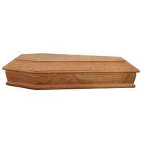 Ataúdes Ecológicos de Madera de Fresno con Tallado de la Virgen María, Venta Directa de Fábrica, Ataúdes Funerarios Europeos Personalizados de Alto Brillo al por Mayor
