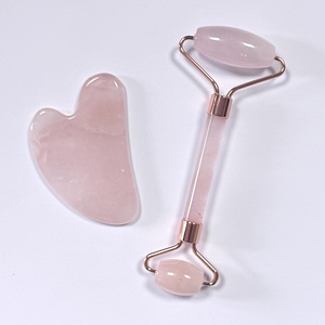 Productos de Tendencia 2026: Rodillo de Masaje Facial de Jade Natural y Cuarzo Rosa para Lifting Facial, Herramientas de Belleza Gua Sha, Accesorios para Cuidado SPA - Product Image 3