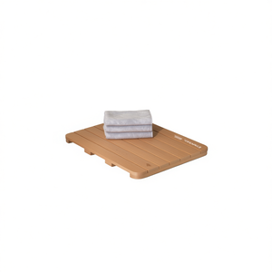 Alfombra de Baño de Plástico Impermeable, Rectangular, Antideslizante, con Base de Goma, Diseño Minimalista Marrón para Uso en el Baño - Product Image 1