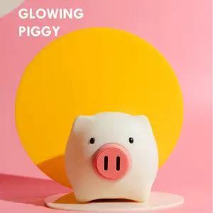 귀여운 돼지 보육 야간 램프 질퍽한 동물 램프
