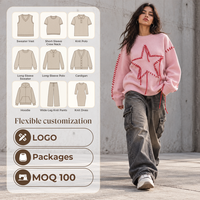 Pull long en tricot d'hiver style streetwear pour femmes avec motif de crânes en viscose
