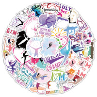 Autocollants de gymnastique sportive, décoration graffiti de dessins animés, pour ordinateurs, casques, coques de téléphone, moto, autocollant étanche