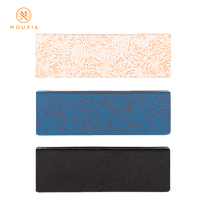 Étui à lunettes rigide pliable hexagonal à motif floral baroque en relief, anti-rayures, logo personnalisé, multicolore, vente en gros