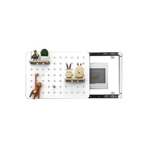 Nordic Style Perforated Wall Mount Electrical Box Cover <b>Decorative</b> Shelf For Dining Room Modern Rectangle Design - Product Image 4