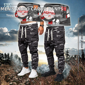 Vêtements pour hommes personnalisés en gros, style Hip Hop, respirants, coupe-vent, anti-boulochage, décontractés, coupe droite, poids moyen, imperméables, en coton - Product Image 2