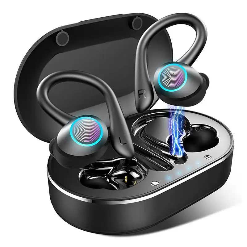 Q23 Wireless In-ear Headphones BT 5.1 TWS Sports Earbuds Deep Bass Noise Cancelling Earphones HD Mic IPX7 Ear Hook HIFI Headsets