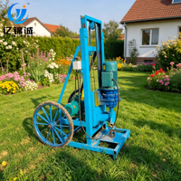 Foreuse rotative électrique automatique télescopique avec moteur et gros pneus pour l'exploitation minière du charbon, profondeur maximale de forage 80m, petite machine de forage