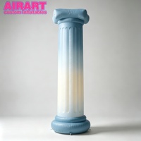 Pilier grec classique bleu sur mesure pour événements sur le thème de l'Antiquité et décors de scène