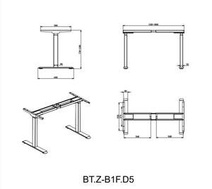 Modern Dual Motor <b>Electric</b> <b>Height</b> <b>Adjustable</b> Office <b>Desk</b> Sit-Standing Function with Stylish Frame - Product Image 6