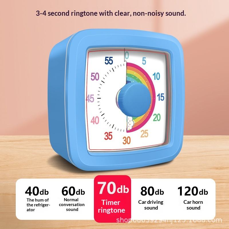 Visual Timer With Blue Blue Cartoon Style Visual & Countdown Timer Self-Discipline Tool for ...