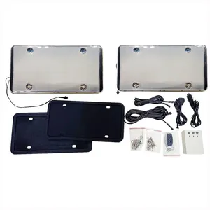 Fog License Plate Holder Flipper Electric Adjustable License Plate Holder Cover Kit With Remotes Control For USA