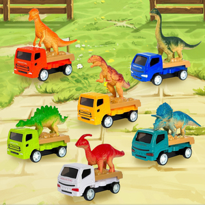 Jingying - Juego de 6 Coches de Juguete de Dinosaurios con Retroceso, Vehículos de Dibujos Animados, Juguete Educativo para Niños, Actividad al Aire Libre, Juego Interactivo, Regalo - Product Image 4