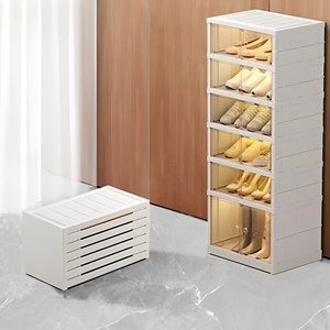 GREENSIDE <span class=keywords><strong>Scarpiera</strong></span> Pieghevole Trasparente in PET/PP con Tre/Sei/Nove Ripiani, Mobile e Senza Necessità di Installazione - Product Image 2