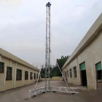 Tour de treillis en aluminium à hauteur réglable pour scène mobile, idéale pour la location d'événements extérieurs et les spectacles