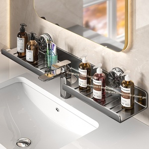 Estante de <span class=keywords><strong>Ducha</strong></span> Metálico Moderno de un Solo Nivel, Montado en la Pared, con Soporte para Champú, para Esquinas de Baños y Apartamentos - Product Image 2