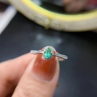 Meistverkaufter Neuer Design Natürlicher Smaragd 5925 Ehering 18k Vergoldetes Silber Gravierbarer Edel-Schmuck