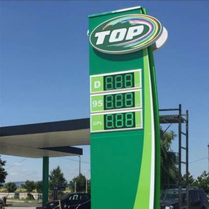 จอแสดงราคาเชื้อเพลิงกลางแจ้งขนาดกะทัดรัด มองเห็นได้ชัดเจน สำหรับปั๊มน้ำมัน จอแสดงราคาแก๊ส - Product Image 3