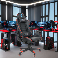 Fauteuil de jeu PC de course personnalisable en cuir PU, pivotant, inclinable, réglable en hauteur avec vérin à gaz 3 positions, style basique, pour la vente en gros, modèle européen