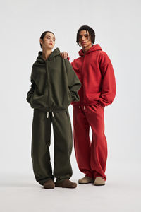 เสื้อฮู้ดดี้พิมพ์ลายปักนูนคุณภาพสูง หนัก 430 กรัม บุขนด้านใน ซิป YKK แบบสั่งทำพิเศษ ทรงโอเวอร์ไซส์ - Product Image 4