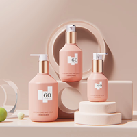 Nouvelle bouteille en verre cosmétique à épaule inclinée avec pompe en aluminium verrouillable 300ml/150ml/50ml, flacon rechargeable pour savon liquide et shampoing
