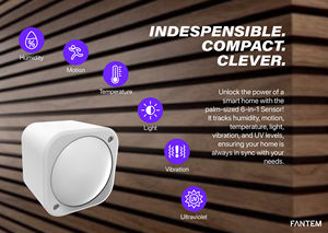 Z-Wave Plus 스마트 홈 시스템 모션 센서 조명 제어 온도를 포함한 무선 식스인원 모션 센서 감지기 - Product Image 2