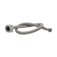 Tuyau de raccordement flexible en acier inoxydable tressé avec joint en plastique durable pour l'alimentation en eau de la plomberie