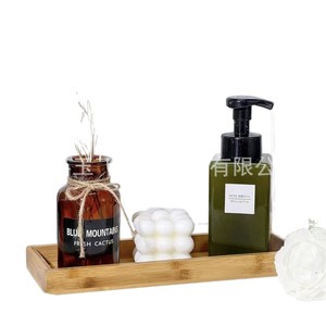 Yu Feifan Bamboo Wood Rectangular <b>Tray</b> Solid Wood Storage <b>Tray</b> For Toiletries <b>Tea</b> Serving Multifunctional Household Use - Product Image 2