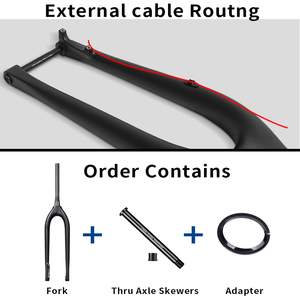 Bxt Đầy Đủ Carbon Mtb Ngã Ba Tăng 110*15Mm 29er Xe Đạp Leo Núi Ngã Ba 29 "Inch Đĩa Phanh Côn Sợi Carbon Xe Đạp Leo Núi Ngã Ba - Product Image 6