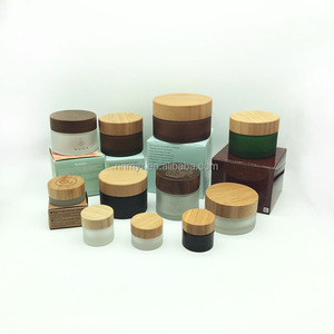 Embalage cosmetique En 대나무 생태학 5g 15g 30g 50g 100g 150g 200g 냄비 En Verre Bouteille En Verre Depoli Avec Couvercle - Product Image 2