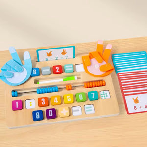 EDULAND Jeux de comptage Montessori en bois pour les doigts et les mains, avec plateau à perles, jouets éducatifs de mathématiques pour les 0-24 mois et 5-7 ans - Product Image 5