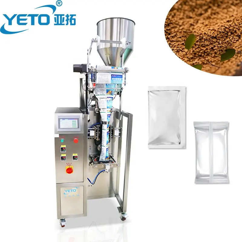 YETO 500g 1kg Machine verticale automatique d'ensachage de sel de sucre de riz, de grains de riz, de céréales, Machine de remplissage d'ensachage de café