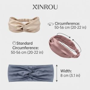 Diadema de Seda de Morera Oeko-Tex 22 Momme con Trenzado Cruzado, Antifrizz, Elástica, con Logotipo Personalizado, Embalaje de Regalo de Lujo Portátil - Product Image 4