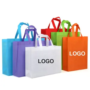 Bolsa de compras personalizada de logotipo slogan, bolsa reciclável eco friendly para mercearia