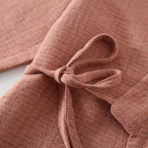 Stile giapponese non stampato in puro <span class=keywords><strong>cotone</strong></span> doppio strato garza coppia <span class=keywords><strong>pigiama</strong></span> per la primavera autunno estate da <span class=keywords><strong>uomo</strong></span> a maglia larga da donna - Product Image 3