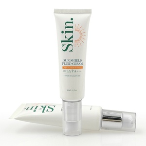 Tube en plastique vide personnalisé avec logo imprimé pour soins de la peau, crème solaire, pompe à pression avec capuchon transparent – Vente en gros - Product Image 5