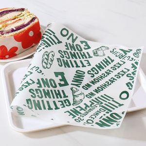 Disposable Greaseproof Virgin Wood Pulp <b>Tray</b> Paper Plate Liner Burger Wrapper Packaging Oil-Absorbing <b>Baking</b> Paper Custom Logo - Product Image 3