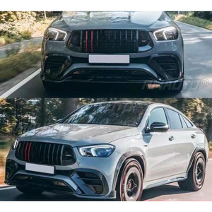 ชุดแต่งกันชนหน้า สำหรับรถยนต์ Mercedes Benz GLE class W167 ปี 2020-2022  กระจังหน้าแบบ Racing  พร้อมแถบตกแต่งภายนอก - Product Image 3