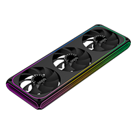Ventilateur de boîtier PC triple intégré AntarcChill 360 mm avec écran d'affichage des RPM, haute vitesse, haut débit d'air, faible bruit, ventilateur de refroidissement pour ordinateur