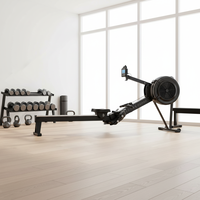 Máquina de Remo Ergonómica Plegable para Interiores con Batería de Litio, 10 Niveles de Resistencia Ajustable para Uso Doméstico, Entrenamiento de Cuerpo Completo