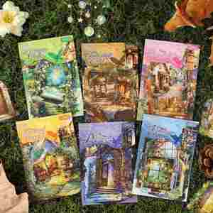 6 autocollants DIY pour fenêtres, matériaux de collage de paysages, série 'Journey Adventure', manuels, impression personnalisée pour usage promotionnel - Product Image 1