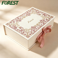 Caja de Regalo de Papel Personalizada Forest Packing, Caja de Embalaje Rígida Magnética de Lujo con Cinta y Logotipo Personalizado al por Mayor