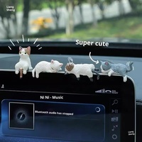 Super Niedliche Schlafende Katze Armaturenbrett-Dekoration Legierung Auto-Bildschirm & Mittelkonsolen-Display Kleine Ornamente Cartoon für Frauen