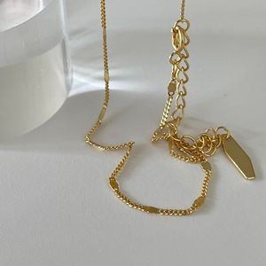 Wish Jewelry Venta caliente chapado en oro de longitud corta lentejuelas redondas collar de cadena de plata esterlina 925 para mujer - Product Image 2